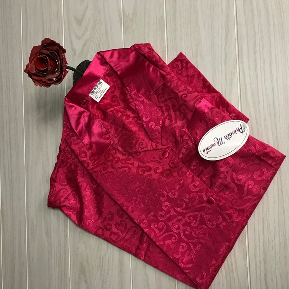 Private Moments Other - NWT Shiny pink embossed button down night gown small medium